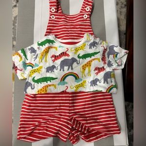 Baby Boden Overalls and T-Shirt